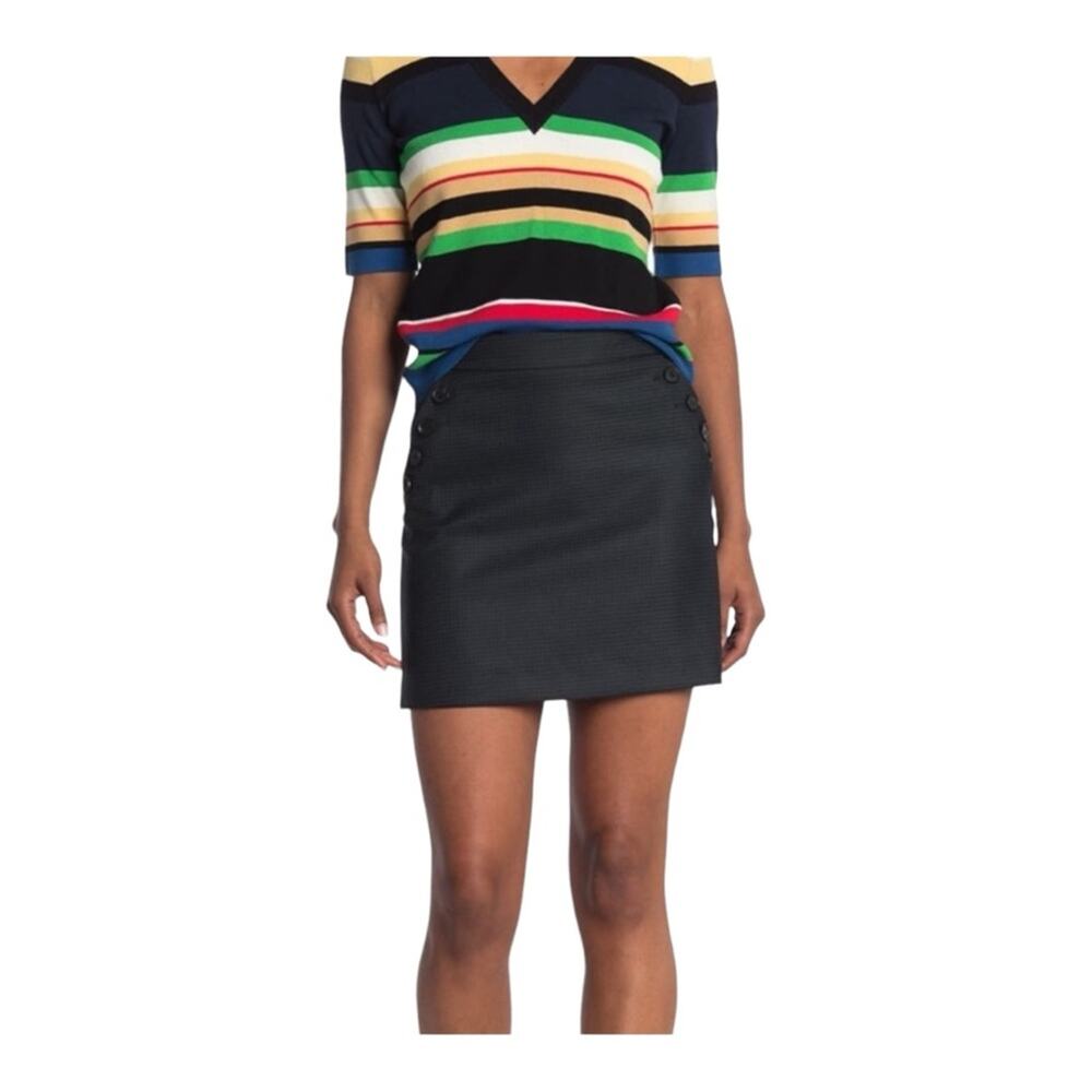 Veronica Beard Barnes Houndstooth Dark Academia Quiet Luxury Skirt New With Tags